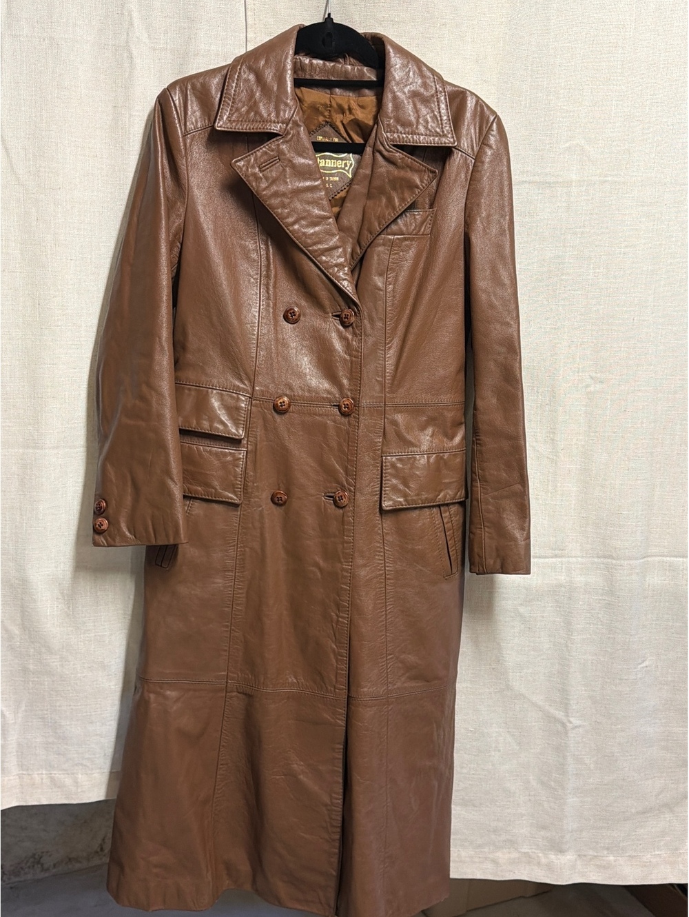 Women’s Vintage 70’s Leather Trench Coat